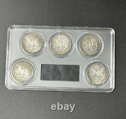 1878 5 PCS Morgan Dollar Silver - Gem BU Coin