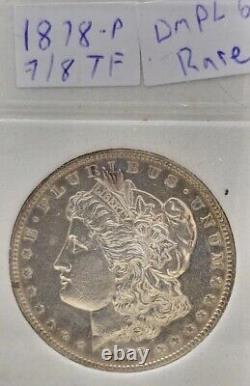 1878 Morgan Silver Dollar 7/8 TF Strong. Gem MINT BU Condition Rare Coin
