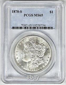 1878-S M$1 Morgan Silver Dollar PCGS MS65 GEM BU Uncirculated San Francisco Key