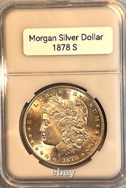 1878 S Morgan Silver dollar Gem BU Cameo