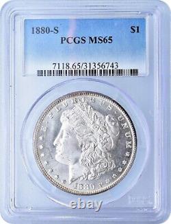 1880-S Morgan Silver Dollar $1 Gem Brilliant UNC PCGS MS65
