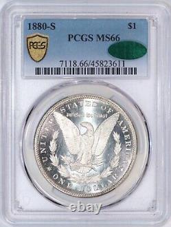 1880-S Morgan Silver Dollar PCGS MS66 CAC PQ Gem Morgan PL/DMPL Reverse