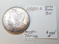 1880 -s Ultra Gem Morgan Dollar Monster Toning Personal Collection