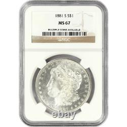 1881-S $1 Morgan Silver Dollar NGC MS67 GEM Uncirculated Coin