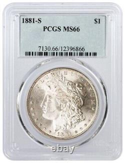 1881 S $1 Morgan Silver Dollar PCGS MS66 Gem Uncirculated Coin