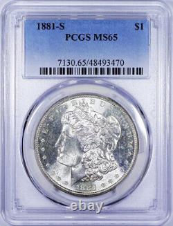 1881-S Morgan Silver Dollar Gem PCGS MS65 Bright Flashy Surfaces
