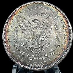 1882-P PL MORGAN SILVER DOLLAR AMAZING COLOR UNC BOLD TONED GEM BU. Coin #432