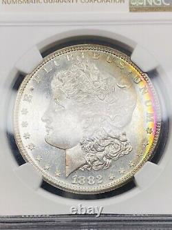 1882 S $1 Morgan Silver Dollar NGC MS66+ PLUS STAR Clean TONED Gem Luster