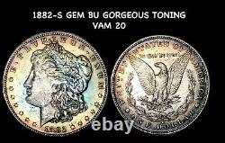 1882 S GEM BU Morgan Silver Dollar 90% Silver Coin VAM-20 GORGEOUS COLOR