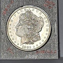1882-o $ Morgan Silver Dollar Beautifully Toned Gem Bu Pl #3081223-78v