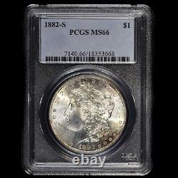 1882-s Morgan Silver Dollar? Pcgs Ms-66? $1 Coin Gem Uncirculated? Trusted
