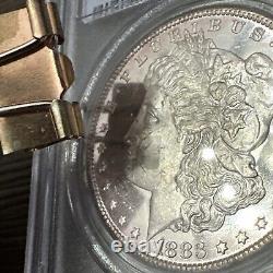 1883-CC PCGS MS 64 DMPL CAC Vault Worthy Liquid Mirror Toned Gem Morgan Silver
