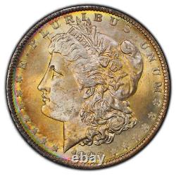 1883-O Morgan Silver Dollar Rainbow Toned Gem MS BU UNC