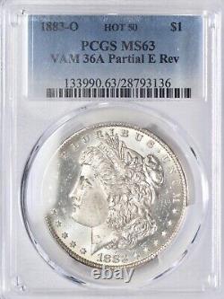 1883-O? VAM 36A Morgan Silver Dollar Partial E Reverse MS63 PCGS Rare Gem