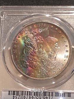 1883 o morgan silver dollar PCGS ms65 CAC Monster Rainbow? Toned GEM