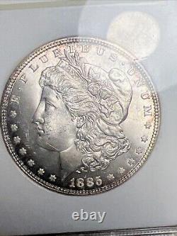 1885 Morgan Silver Dollar NGC MS 65 Old Fatty Holder! Toned Rim! Certified GEM