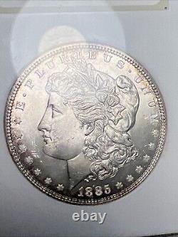 1885 Morgan Silver Dollar NGC MS 65 Old Fatty Holder! Toned Rim! Certified GEM