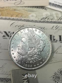 1885 O GEM BU Morgan Silver Dollar From OBW Roll Estate Hoard WYSIWYG