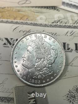 1885 O GEM BU Morgan Silver Dollar From OBW Roll Estate Hoard WYSIWYG