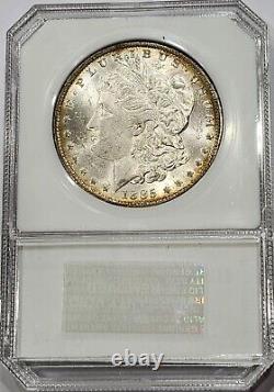 1885-O Morgan Dollar Gem BU +++ Vibrant Rainbow Toned Reverse