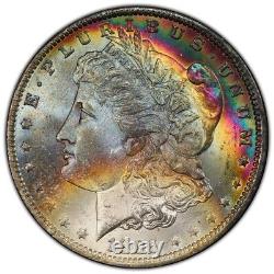 1885-O Morgan Dollar PCGS MS65 Vibrant Iridescent Color Rainbow Toned Gem WithVid