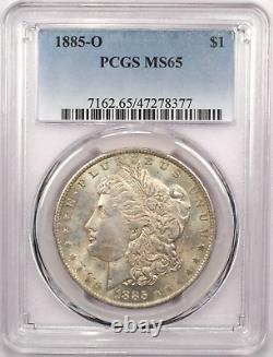 1885-O Morgan Silver Dollar $1, PCGS MS65, Gem Uncirculated, Lightly Toned