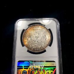 1885 P Morgan Silver Dollar $1 NGC MS64 Old GEM BU+ Nice Color Toning+