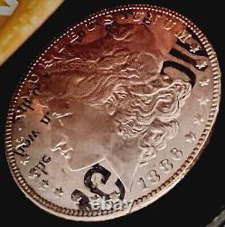 1886DMPL Morgan Silver Dollar -JUST SHY OF GEM UNCIRCULATEDDEEP MIRRORSL? K