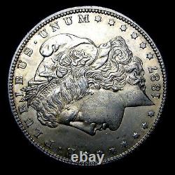 1887-S Morgan Dollar Silver - Gem BU+ Toned Coin - #389J