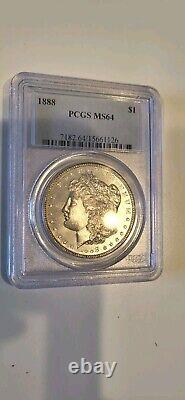 1888-P Morgan Silver Dollar PCGS MS 64 Blazing White Gem of a 64 MORGAN DOLLAR