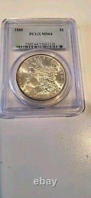 1888-P Morgan Silver Dollar PCGS MS 64 Blazing White Gem of a 64 MORGAN DOLLAR