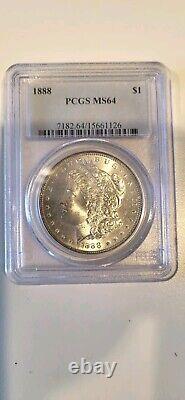 1888-P Morgan Silver Dollar PCGS MS 64 Blazing White Gem of a 64 MORGAN DOLLAR