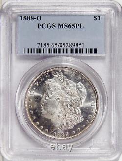 1888-o $1 Pcgs Ms 65 Pl Old Holder Prooflike Gem Morgan Silver Dollar