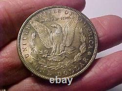 1889 $1 Morgan Silver Dollar Gem Unc Beautiful Mint State Rainbow Toned