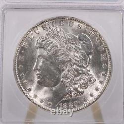 1889 Morgan Silver Dollar ICG MS65 1 Individual Gem Grade Uncirculated Coin