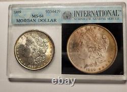 1889 P Morgan Silver Dollar Ms64 Beautiful Toning Philadelphia Mint Gem Bu