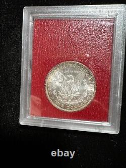 1890-S Morgan Dollar Gem BU Redfield Case Collection Paramount Gorgeous Toning