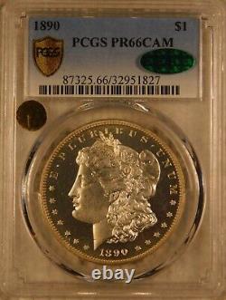 1890 Silver Proof Morgan Dollar Certified PCGS PR66CAM Premium GEM CAMEO CAC