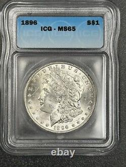 1896 $1 Morgan Silver Dollar ICG MS65