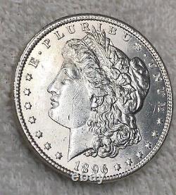1896 Morgan Silver Dollar BU Coin $1 Gem Near Perfect & Frosty Blast White