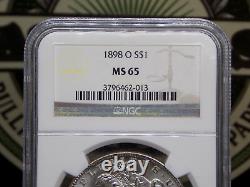 1898 O Morgan SILVER Dollar $1 NGC MS65 #013 GEM BU Uncirculated ECC&C, Inc