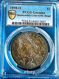 1898-O Morgan Silver Dollar PCGS Gold Shield Blue Monster GEM