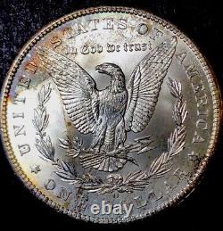 1899-O Morgan Silver Dollar BU Rainbow Toned WOW Eye Appeal Gem BU+