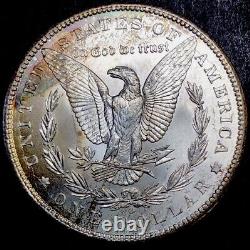 1899-O Morgan Silver Dollar BU Rainbow Toned WOW Eye Appeal Gem BU+