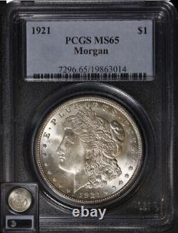 1921-P Morgan Silver Dollar PCGS MS65 Blazing White Gem Nice Strike STOCK