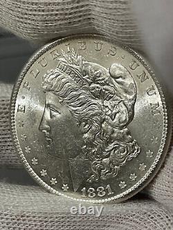 Beautiful Uncirculated 1881-S Morgan Silver Dollar BU++ GEM Proof-Like Obverse