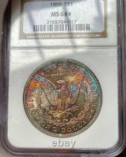 Beautifully Toned Gem Mint 1888 Morgan Silver Dollar / Ngc Certified Ms64