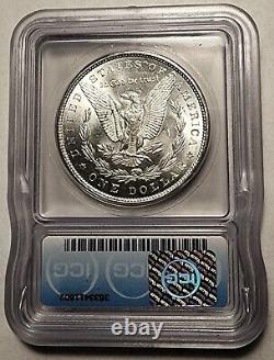Choice 1883 Morgan Silver Dollar Ms-66 Icg Exquisite Frosty Gem Gorgeous Toning