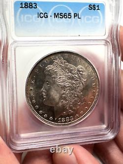 Gem 1883 Morgan Silver Dollar MS65 PL (ICG), Condition Rarity