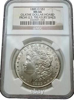 Gem 1885-O Morgan Silver Dollar MS66 NGC, From Olathe Dollar Hoard